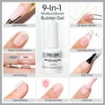 thumbnail image 6 of Gellen Builder Nail Gel, 9 in 1 Clear Gel Builder for Nail Thickening, LED Nail Lamp Cured Hard Gel Builder Gel Nail Polish Base Gel Extension Gel Building Gel, 6 of 8