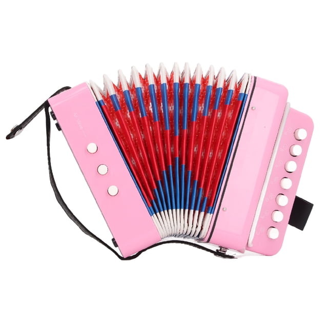 Acordeón de botones para niones de 7 teclas, instrumento musical educativo portátil para niños principios