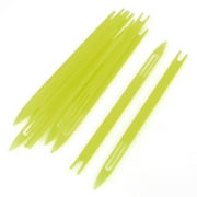 Unique Bargains 10 Pcs Fish Tackle 1# 4.3" Long Net Repair Needles Shuttles Yellow