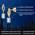 thumbnail image 2 of Gem Stone King 10K Yellow Gold Sky Blue Aquamarine Stud Dangle Earrings for Women | 1.00 Cttw | Gemstone March Birthstone | Emerald Cut 6X4MM, 2 of 6