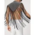 thumbnail image 4 of Camisa Playera Flecos Cuello Alto Bohemio Para Hombre Sexy, 4 of 8