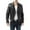 #Black, variant on DPTALR Men's Solid Color Fashionable Leather Jacket with Long Sleeves,Red,XXXXL