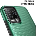 thumbnail image 4 of UYGDUY-for BLU View 5 Pro Phone Case with Tempered Glass Screen Protector,Dual Layer Heavy Duty Shockproof Protection Phone Case Cover for BLU View 5 Pro (Dark Green), 4 of 4