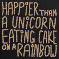 thumbnail image 3 of CafePress - Happier Than A Unicorn... Women's Dark Pajamas - Women's Short Sleeve Print T-Shirt and Pants Dark Cotton Pajama Set, 3 of 7