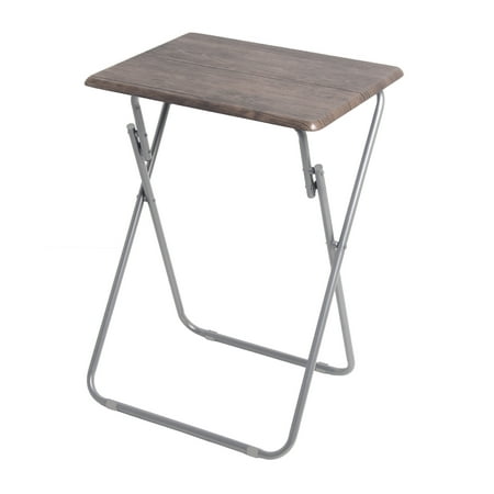 Storage Solutions 19 Inch Wooden Veneer Folding Snack Table Tv Tray Computer Desk