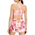 thumbnail image 2 of ID Ideology Women's Floating Petals Medium Impact Sports Bra Pink Size Large, 2 of 3