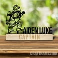 thumbnail image 3 of Craftnamesign Custom Wooden Firefighter Desk Name Plate, Fireman Metal Desk Nameplate, Office Decor, 3 of 5