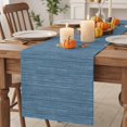 thumbnail image 2 of Table Runner 120 Inches Long, Vintage Blue Decorative Table Runner for Party Wedding Home Decor, Pure Color Linen Texture Simple Art Dresser Scarves for Bedroom Kitchen Tables Decor 13x120 Inch, 2 of 9