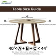 thumbnail image 3 of Round Vinyl Fitted Tablecloth with Flannel Backing Elastic Edge Plastic Table Cover Waterproof Table Cloth Stain-Resistant Wipeable for 36"-44" Round Table, 3 of 6