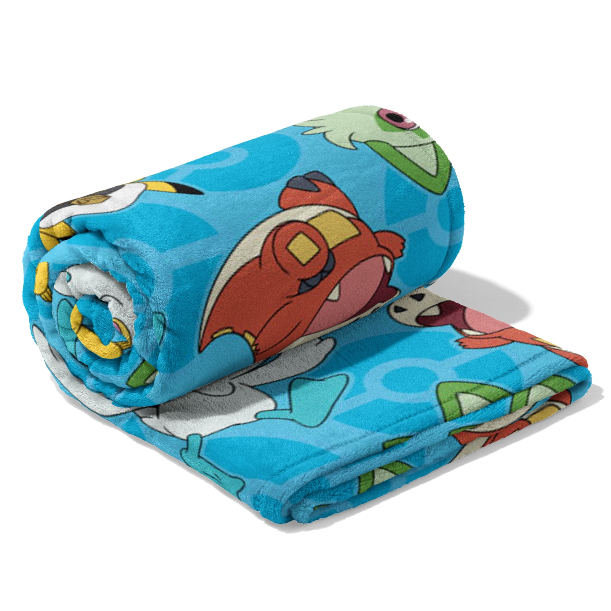 Pokemon Horizon Pokeballs Twin/Full Silk Touch Blanket for Kids, 62x90 inches