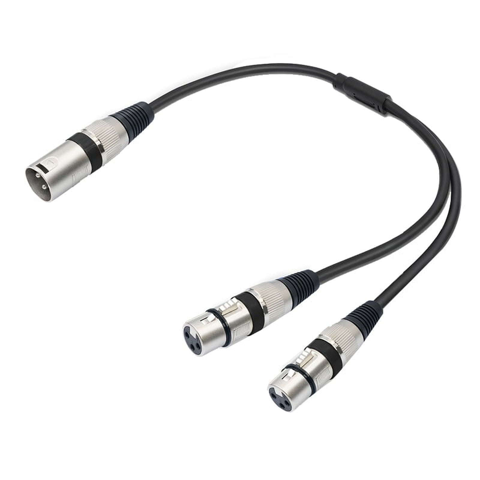 5Pack 1.6FT XLR Female to Dual XLR Male Y Splitter Cable, XLR Splitter 1 Female to 2 Male for Micphone Mixer