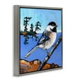thumbnail image 4 of Stupell Industries Swallow Bird Perched Birds Painting Gray Floater Framed Canvas Art Print Wall Art, 18 x 18, 4 of 10