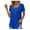 Blue, variant on Casual Summer Tunic Tops for Women Pleated Design Square Neck Short Sleeve Solid Color Tee Shirts Fashion Clothing for Daily Wear Weekend Outings and Social Gatherings Mint Green M
