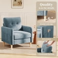 thumbnail image 5 of BedLuxury 31’’ High Back Accent Chair with Thick Cushion,Chenille sofa with Supportive Armrests for Living Room and Small Spaces,Blue, 5 of 9