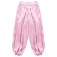 thumbnail image 5 of YUUMIN Kids Girls Praise Belly Dance Pants Wide Leg Bloomers Trousers for Arab Carnival Party Performance Pink 14, 5 of 6
