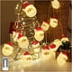 thumbnail image 1 of Guirnalda de luces navideñas LED impermeables JM Con 30 LED y 8 modos intermitentes 10 pies Papá Noel, 1 of 5