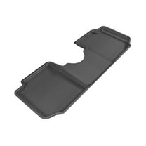 3D MAXpider Second Row Custom Fit All-Weather Floor Mat for Select Fiat 500L Models - Kagu Rubber (Black)