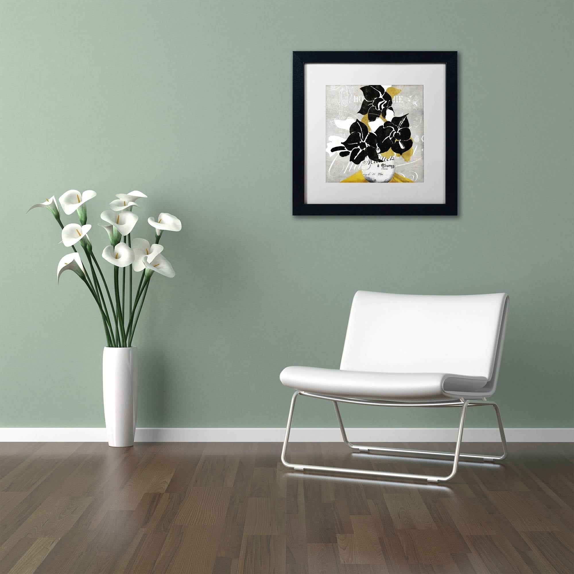 Trademark Fine Art "Georgette I" Canvas Art by Color Bakery White Matte, Black Frame