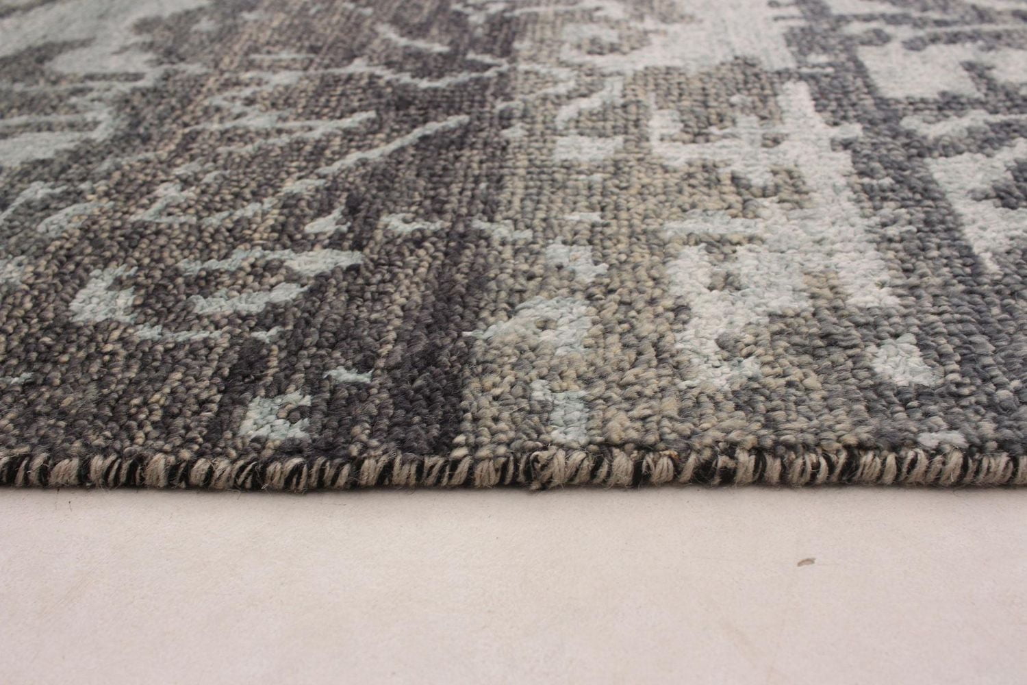 ECARPETGALLERY 5'1" x 7'10"  Transitional La Seda Hand-knotted Area Rug for Living Room, Dining Room and Bedroom in Grey