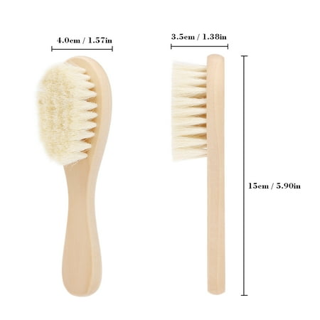 Nouveau Bebe Cheveux Brosse Peigne Poignee En Bois Nouveau Ne Bebe Brosse A Cheveux Infantile Peigne Laine Douce Cheveux Massage Du Cuir Chevelu Walmart Canada
