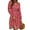 Red, variant on Fall Dresses for Women Long Sleeve V Neck A-Line Midi Dress Boho Beach Floral Print Sundress