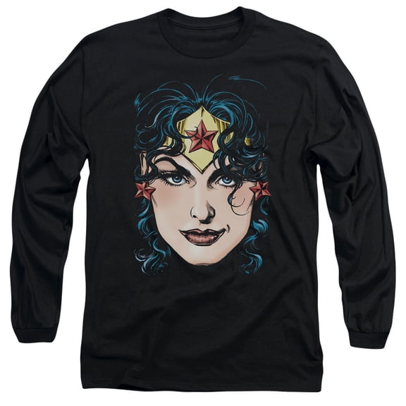 Dco Jla - Wonder Woman Head - Long Sleeve Shirt - Medium