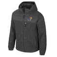 thumbnail image 2 of Men's Colosseum Charcoal Kansas Jayhawks Nightman Full-Zip Hoodie Puffer Jacket, 2 of 3
