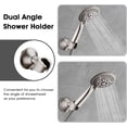 thumbnail image 2 of Handheld Shower Head Holder with Dual Angle Positions, Wall Suction Bracket Includes Adhesive 3M Disc, No Tools Required and Easy Installation, Brushed Nickel Finish, 2 of 9
