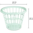 thumbnail image 3 of Sterilite 1 Bushel Laundry Basket Classic Mint Case of 18, 3 of 4