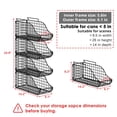 thumbnail image 6 of Baxikayon 4-Pack Stackable Can Organizer with Handles, Foldable Wire Soda & Canned Food Storage Rack for Kitchen Pantry Cabinet, Black, 6 of 10