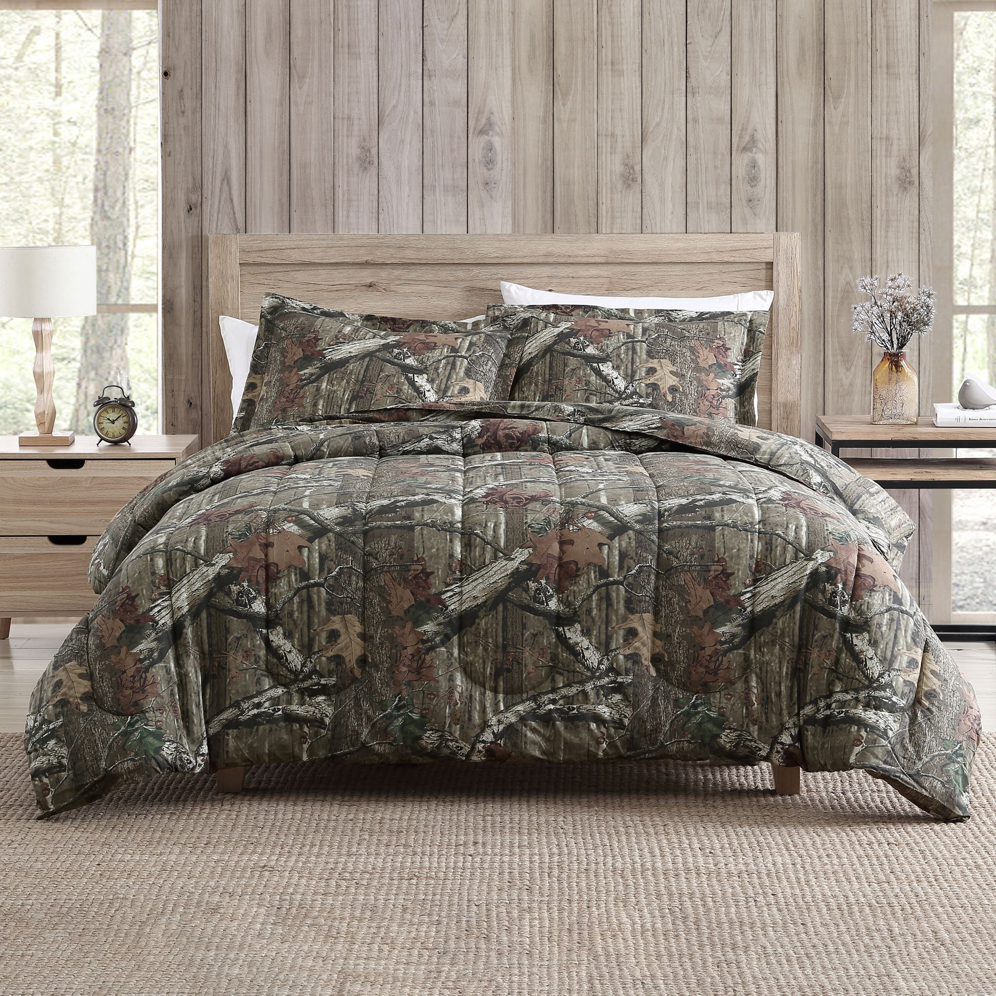 1 PC TEAL CAMO COMFORTER ONLY QUEEN SIZE  CAMOUFLAGE WOODS 