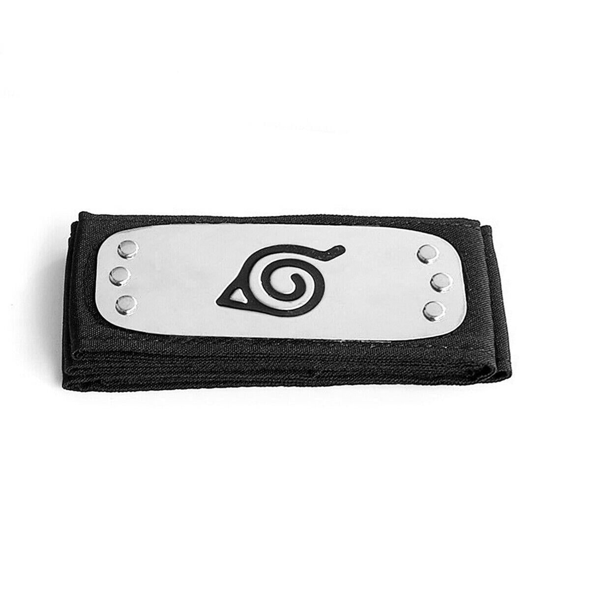 Naruto Konoha Headhand Fine Craft Anime Cosplay Headwear Black Band