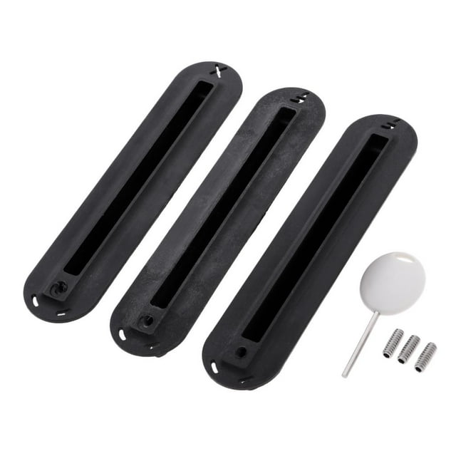 Almencla 3 Sets Tri Box Surfing Surfboard Fin Plug Set with Screw Black