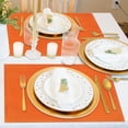 thumbnail image 5 of mubwai Orange Fall Placemats Set of 6, 12x18 Inch Washable Easy to Clean Heat-Resistant Anti-Skid Indoor Outdoor Table Mats for Holiday Party Kitchen Dining Room Decoration, 5 of 7
