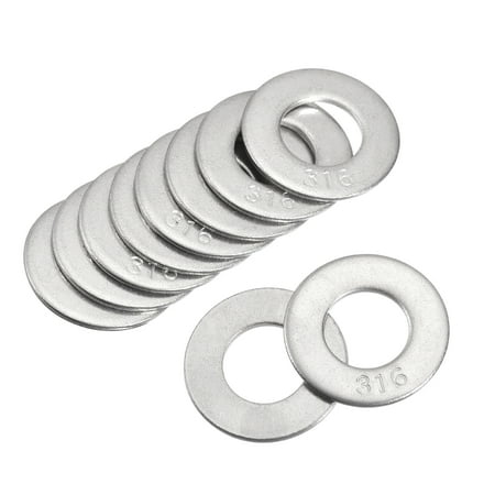 

Uxcell 9/16 316 Stainless Steel Flat Washer for Screw Bolt 25 Pack