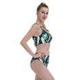 thumbnail image 6 of High Waisted Bikini Sets For Women, Can Cockatoo Monstera Flower Swimsuits Tummy Control, Two Pieces Bathing Suit, 6 of 8