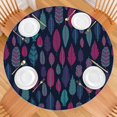 thumbnail image 2 of Practical and Pretty Round Table Cover, Boho Floral Design with Elastic Edge, Fits 52 54 56 Inch Tables in Kitchen or Patio, 2 of 7