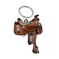 thumbnail image 1 of Llavero de silla de montar a caballo Hugo Western Cowboy Horse Saddle, 1 of 9