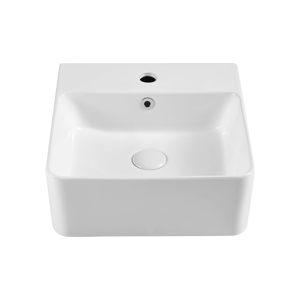 Kepooman Ceramic Rectangular Vessel Sink, Above Counter Bathroom Vanity Sink, Bathroom Sink Art Basin (Faucet No Included ) Kepooman Ceramic Rectangular Vessel Sink, Above Counter Bathroom Vanity Sink, Bathroom Sink Art Basin (Faucet No Included )