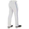 thumbnail image 2 of CHAMPRO Triple Crown 2.0 Open Bottom Baseball Pants with Braid, Youth X-Small, White, Royal, 2 of 3