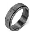 thumbnail image 2 of Anillo de acero de titanio esmerilado, anillo giratorio antiansiedad, anillo de descompresión, joyería para parejas, 2 of 3