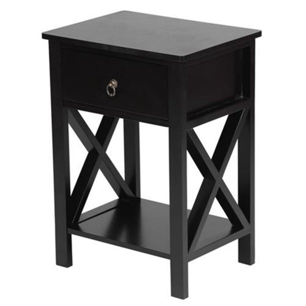 Sysdeal Bedside Table, Simple and Stylish Side Table, XShaped Design