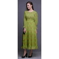 thumbnail image 3 of Bimba Robe Longue Décontractée à Volants pour Femmes, Imprimée, Taille Smockée, Florale - Xxx-Grand, 3 of 5