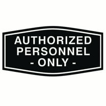 All Quality Fancy Authorized Personnel Only Sign (Black) - Small