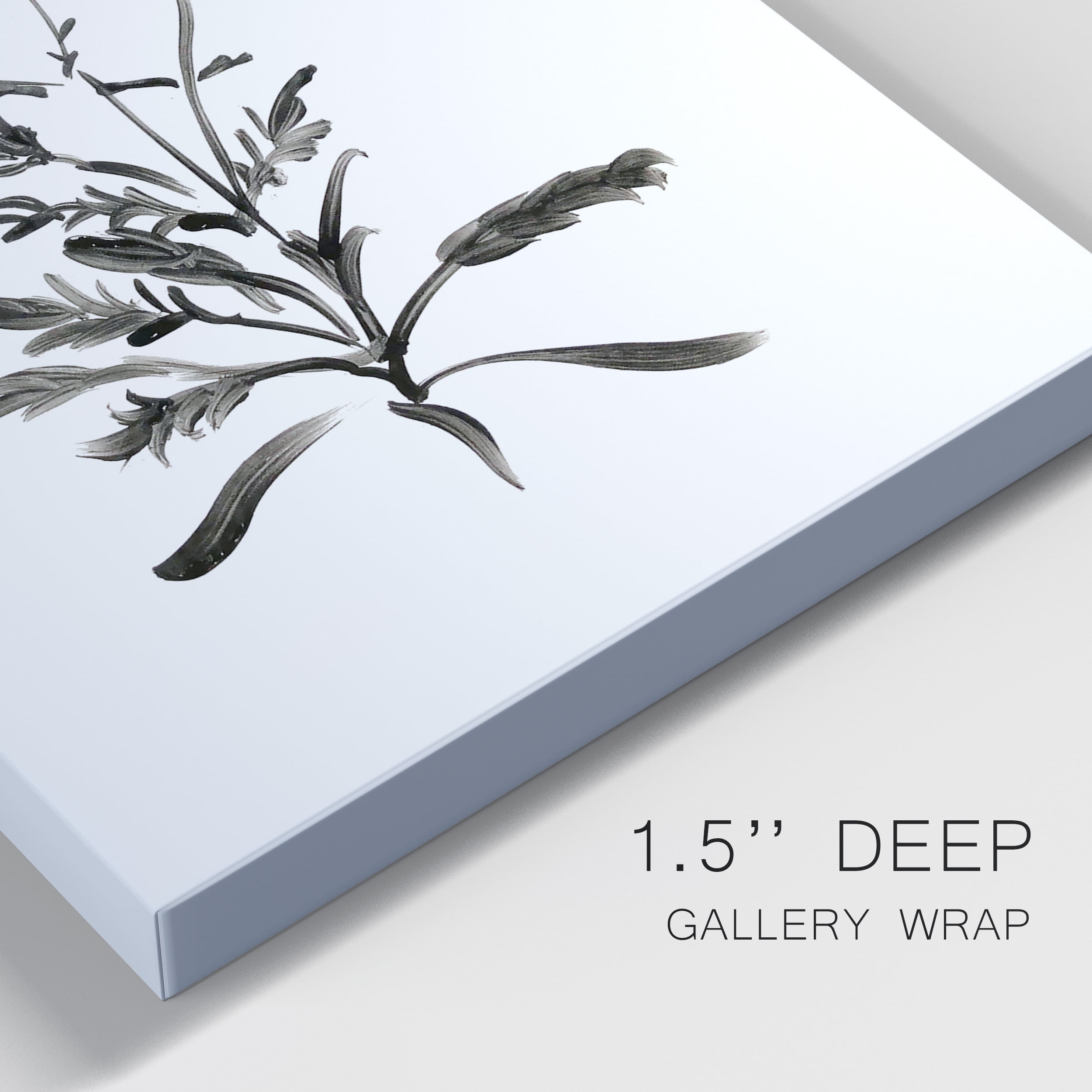 Inky Botanical I Premium Gallery Wrapped Canvas - Ready to Hang - Set of 2 - 40 x 60 Each