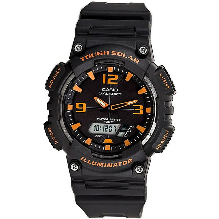 Casio Men s Youth Ana Digi Tough Solar 100m Grey Resin Watch AQS810W 8AV Walmart