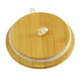 thumbnail image 6 of DecMode 9", 8", 7"H White Ceramic Textured Decorative Jars with Wood Lids and Black Beaded Accents, 3-Pieces, 6 of 14