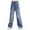 Blue, variant on breaise Girls Jeans Pants Wide Leg/Flare/Skinny Denim Pant Ripped High Waist Elastic Band Casual Baggy Pants Kids Clothes with Pockets Kids 4-16Y