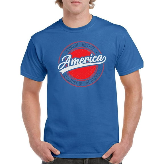 Land Of The Free America 4Th T-Shirt Men -Image by Shutterstock, Male 4X-Large