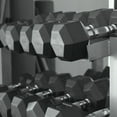 thumbnail image 6 of Gymenist, 45lb Rubber Hex Dumbbell, Pair, 6 of 6